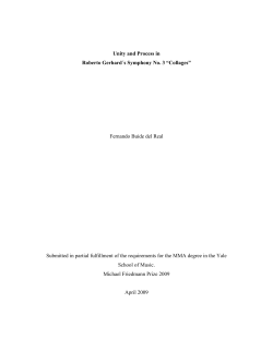 Unity and Process in Roberto Gerhard&acute;s