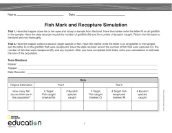 Fish Mark and Recapture Simulation