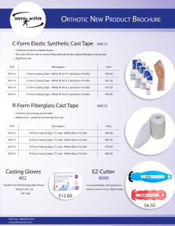 ORTHOTIC NEW PRODUCT BROCHURE C-Form