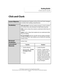 Click and Clunk Lesson