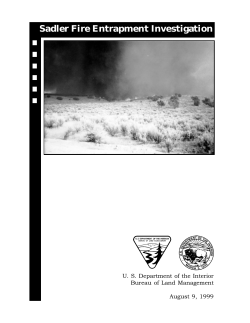 Sadler Fire Entrapment Investigation