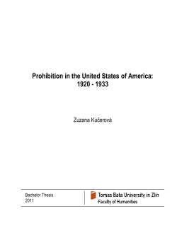 Prohibition in the United States of America: 1920