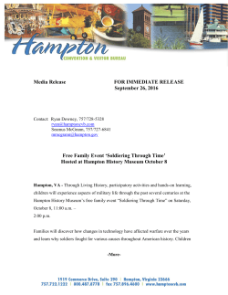 Hosted at Hampton History Museum October 8