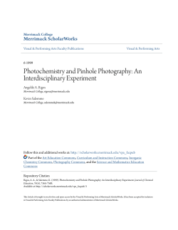 Photochemistry and Pinhole Photography