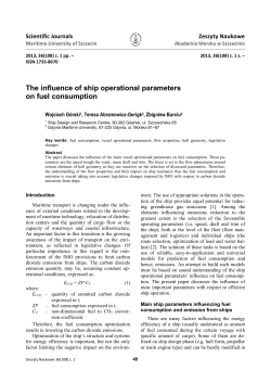 The influence of ship operational parameters on fuel consumption