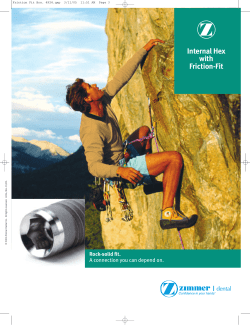 Zimmer Internal Hex with Friction-Fit Brochure