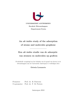 An ab initio study of the adsorption of atoms and molecules