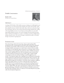 Double Consciousness