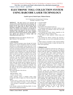 electronic toll collection system using barcode laser technology