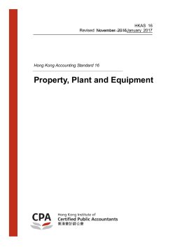 HKAS 16 Property, Plant and Equipment