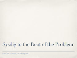 Sysdig to the Root of the Problem