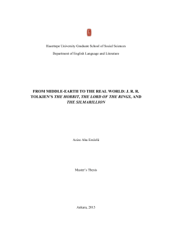 From middle-earth to the real world: jrr tolkien`s the hobbit, the lord of