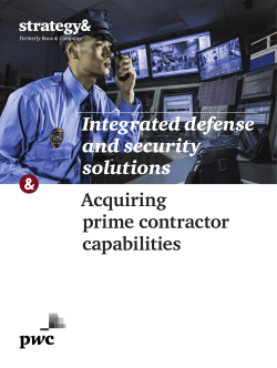 Acquiring prime contractor capabilities Integrated defense and