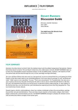 Desert Runners Discussion Guide