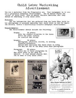 Child Labor Muckraking Advertisement