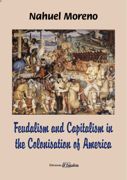 Feudalism and Capitalism in the Colonisation of America