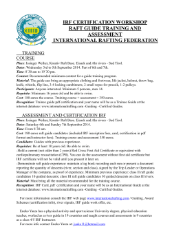 irf certification workshop raft guide training and