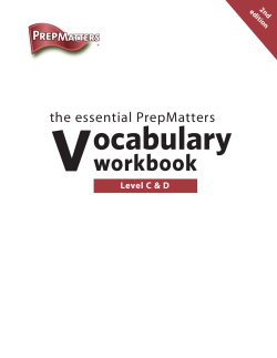 PrepMatters Vocabulary Workbook