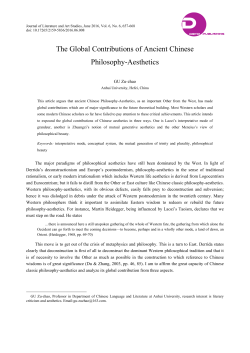 The Global Contributions of Ancient Chinese Philosophy