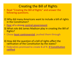 Creating the Bill of Rights