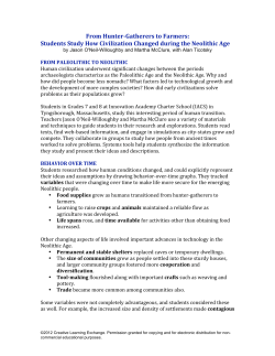 From Hunter-Gatherers to Farmers