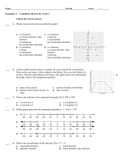 Secondary I Cumulative Review