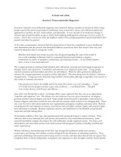 America`s Transcendentalist Magazines