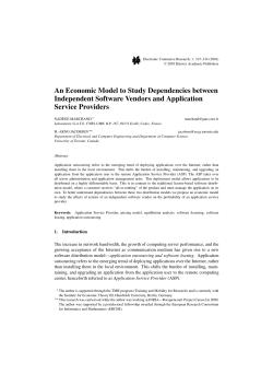 An Economic Model to Study Dependencies between Independent