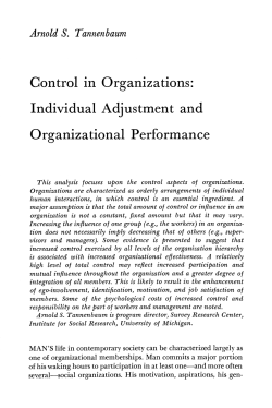 Control in Organizations - Deep Blue