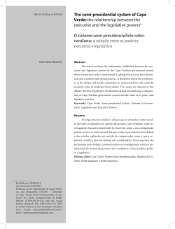 The semi-presidential system of Cape Verde: the relationship