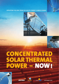 concentrated solar thermal power – now