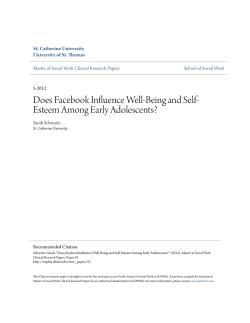 Does Facebook Influence Well-Being and Self-Esteem
