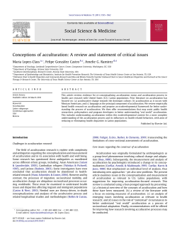 Conceptions of acculturation: A review and statement of critical issues