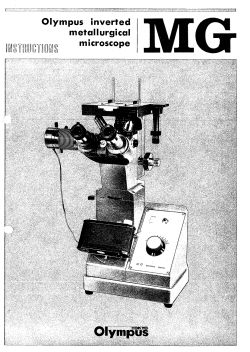 Olympus MG Inverted Metallurgical Microscope Instructions