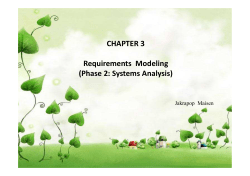 CHAPTER 3 Requirements Modeling (Phase 2: Systems Analysis