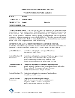 General Science - Urbandale Schools