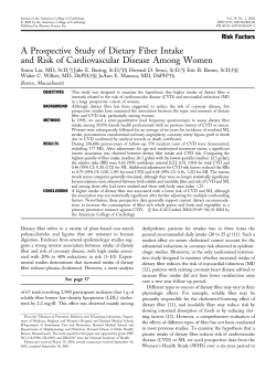 A prospective study of dietary fiber intake and risk of cardiovascular