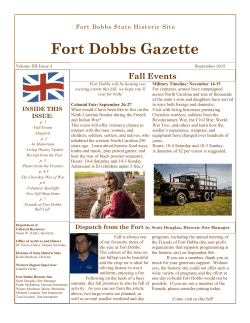 Fort Dobbs Gazette - NC Historic Sites