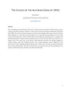 the causes of the austrian crisis of 1931