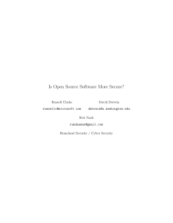Is Open Source Software More Secure?