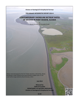 Contemporary shoreline retreat rates at Meshik in Port Heiden, Alaska