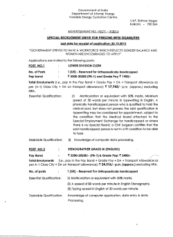 special recruitment drive for persons with disabilities