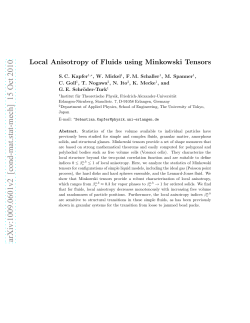 Local Anisotropy of Fluids using Minkowski Tensors