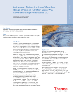 Automated Determination of Gasoline Range Organics (GRO) in