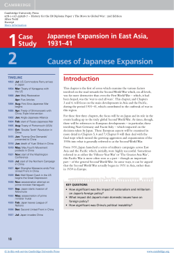 Causes of Japanese Expansion - Assets