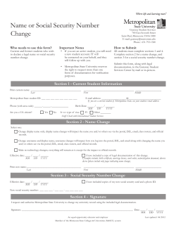 Name or Social Security Number Change