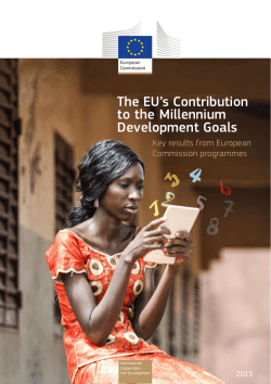 MDG Brochure 2015 - European Commission