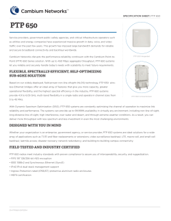 PTP 650 Spec Sheet