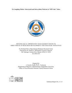 No Laughing Matter: Interracial and Intra-ethnic Patterns in