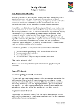 Netiquette guidelines
